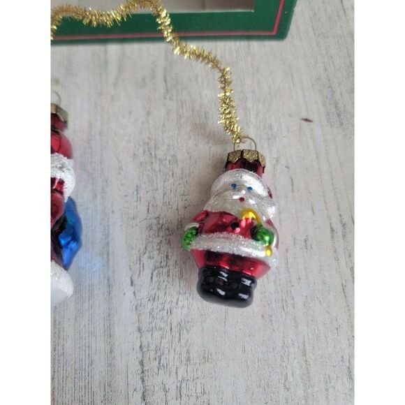Unique Christmas House Santa Claus big mini pair ornament Xmas - Picture 3 of 6